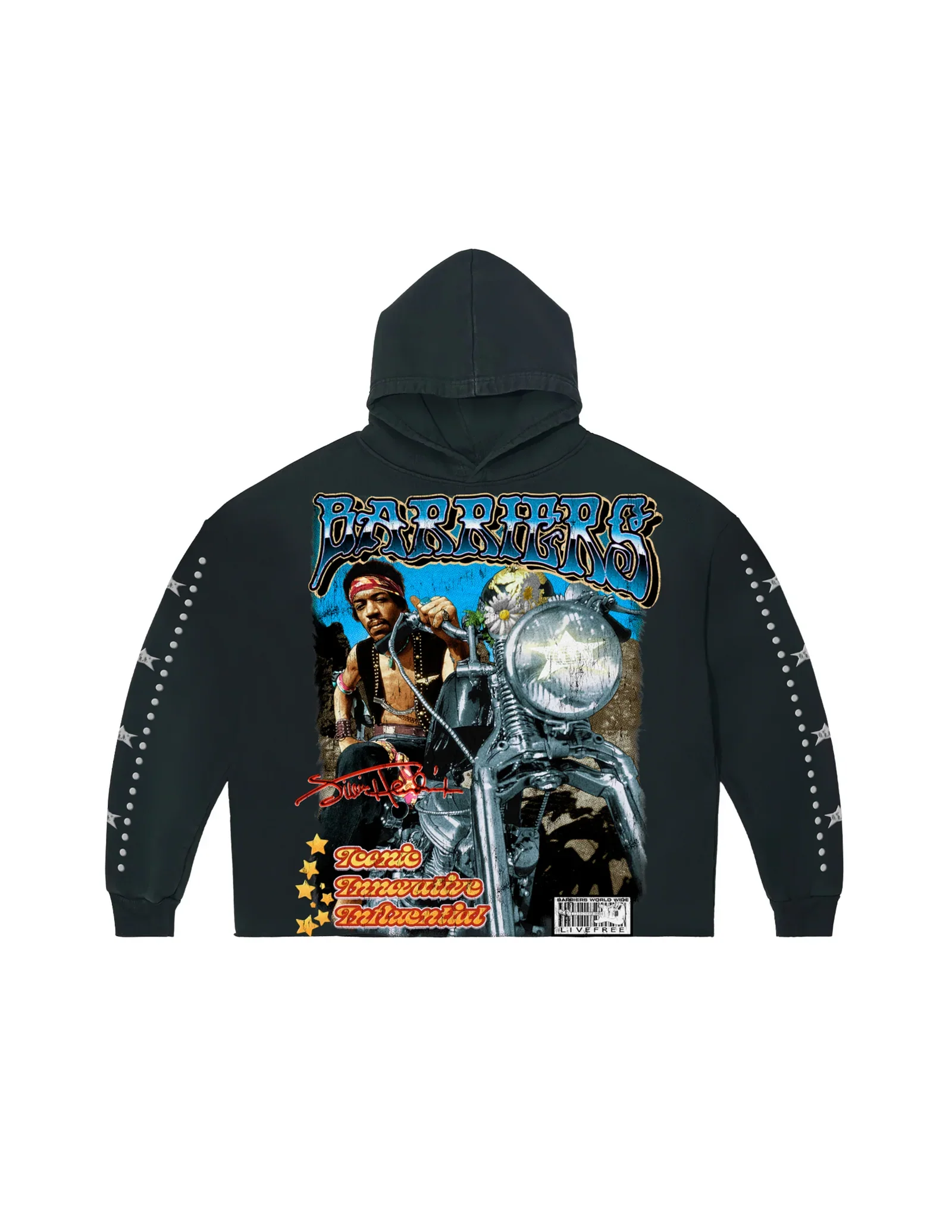 Barriers x Jimi Hendrix Buster Hoodies