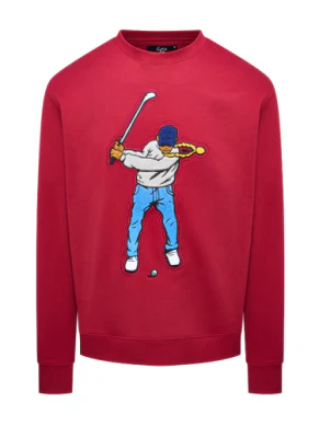 Eastside Golf Core Fleece Swingman Crewneck 'M-Red'