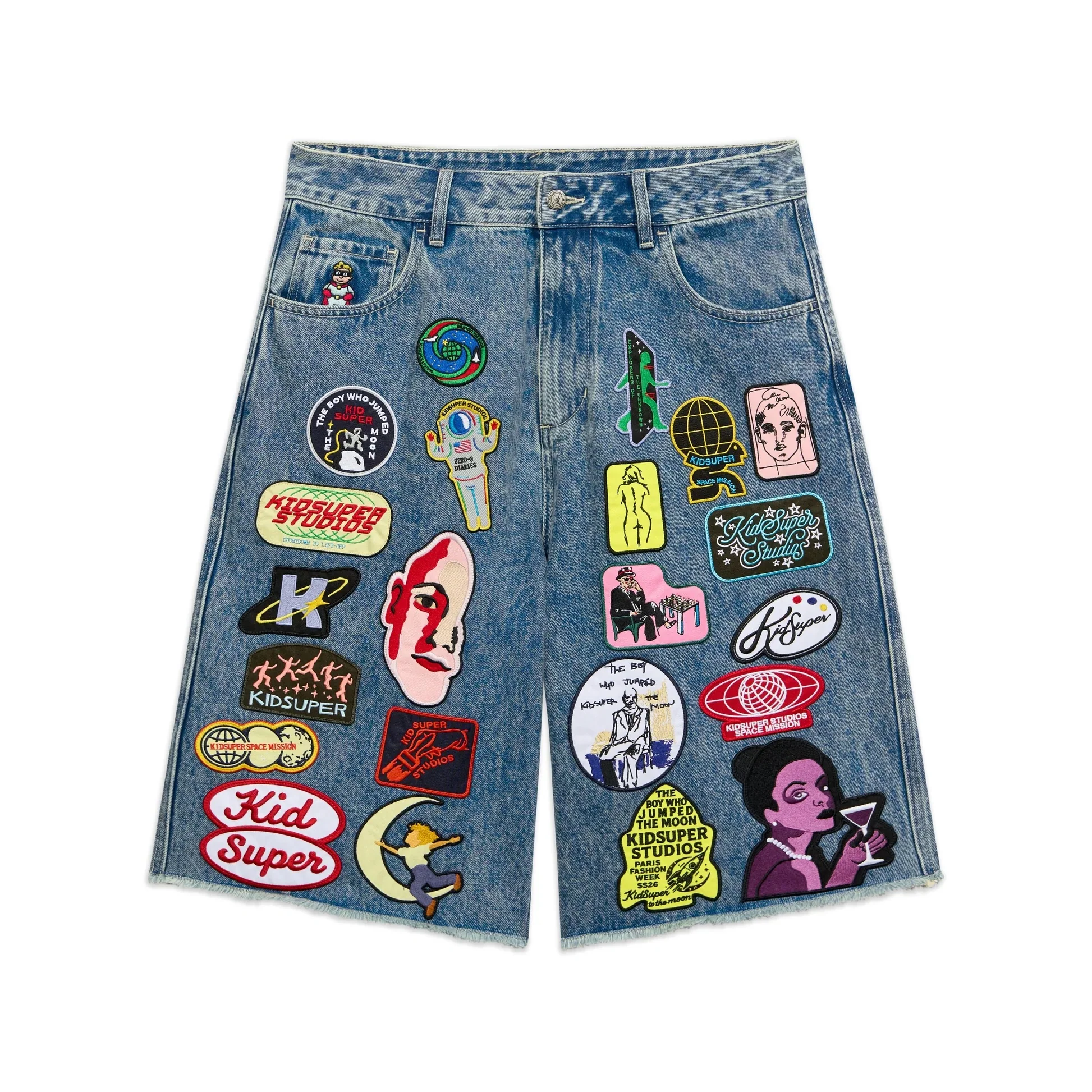 Kidsuper Patches Denim Long Short