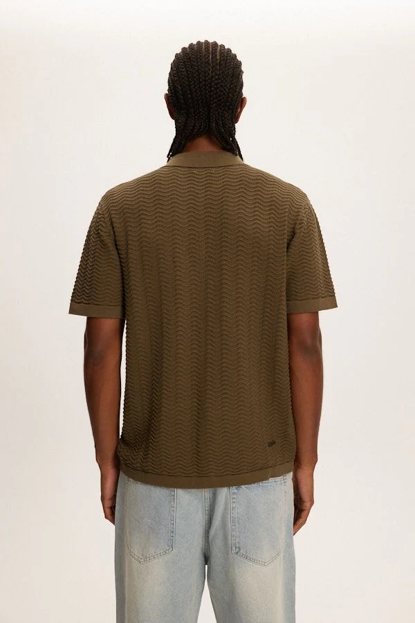 Kuwalla Wave Knit Polo Shirt - Image 3