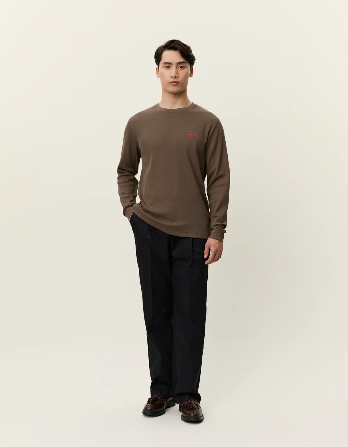 Les Deux Brady Skyline Waffle LS T-Shirt - Image 5