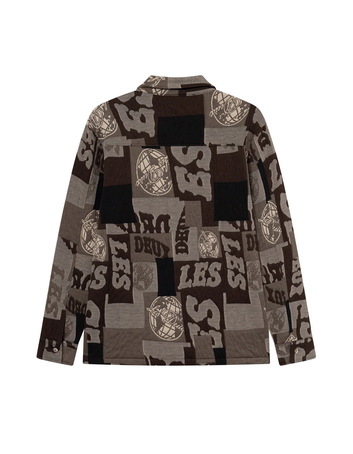 Les Deux Kaleb Patchwork Jacquard Overshirt - Image 2