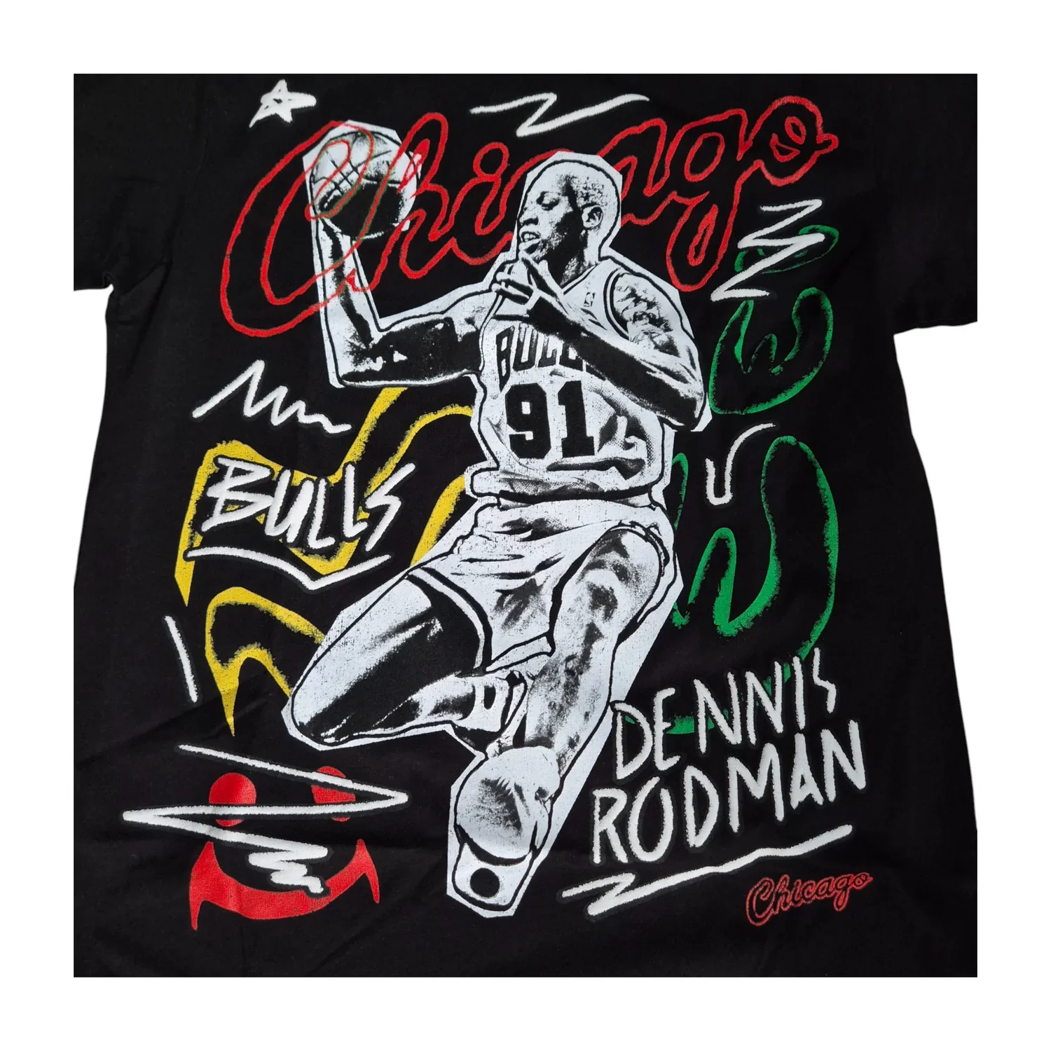 M&N Chicago Bulls Dennis Rodman Chalked Up Tee - Image 2