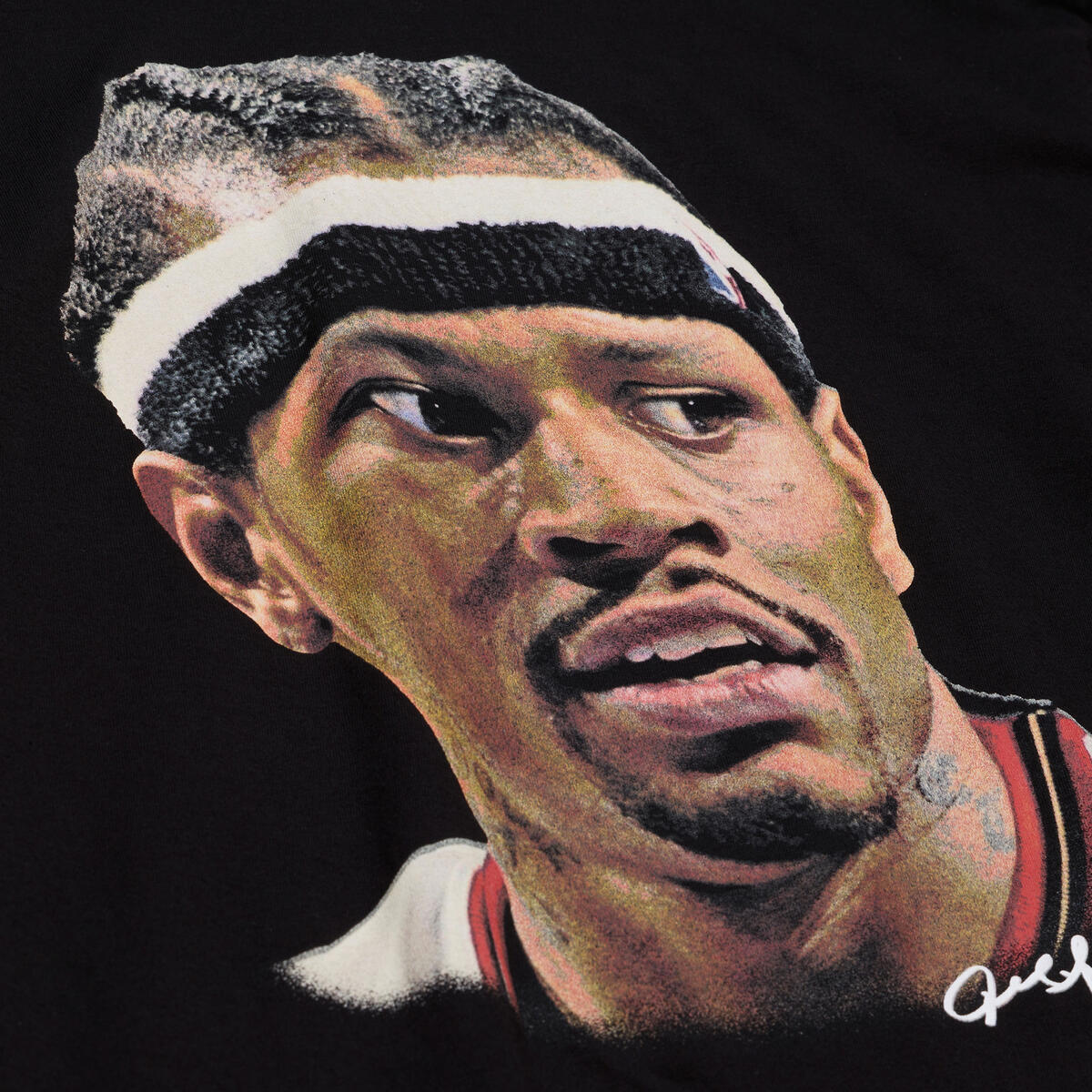 M&N NBA 76ers Allen Iverson Real Big Face Tee - Image 4