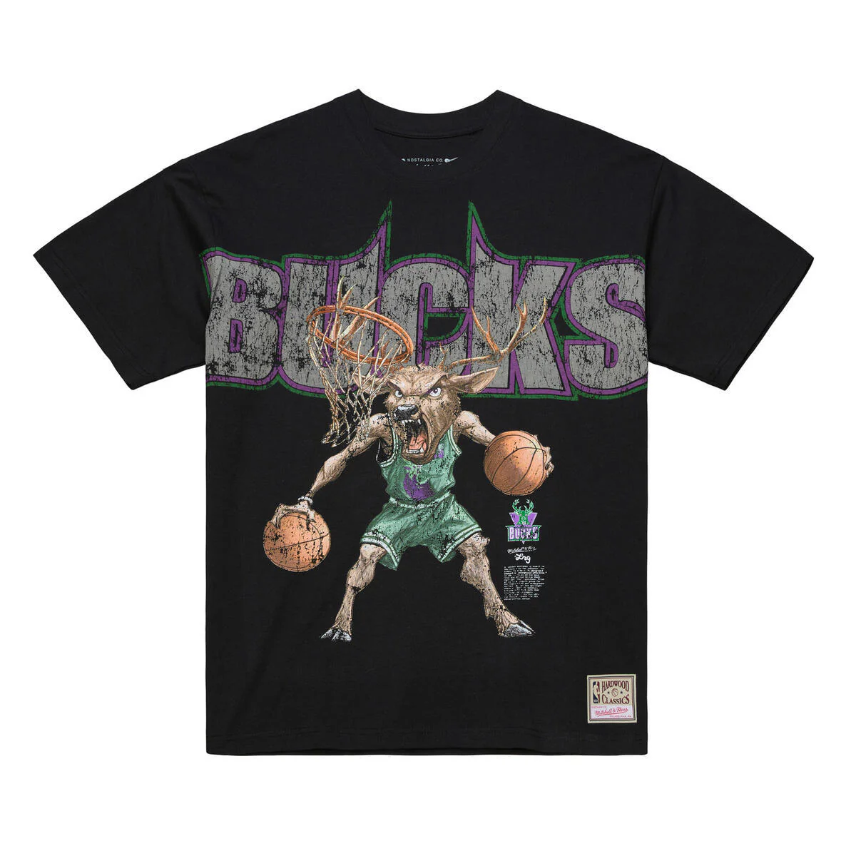 M&N NBA Milwaukee Bucks X LRG Wild Art Tee