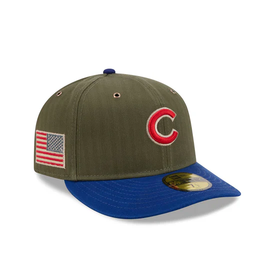 New Era x Three Looms 5950 Pinched Crown Chicago Cubs American Herringbone Fitted Hat - Image 4