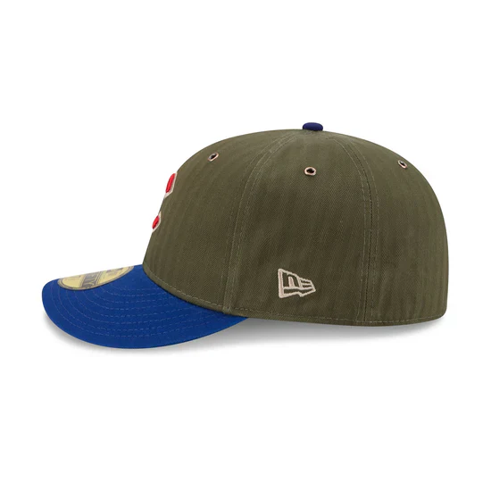 New Era x Three Looms 5950 Pinched Crown Chicago Cubs American Herringbone Fitted Hat - Image 7