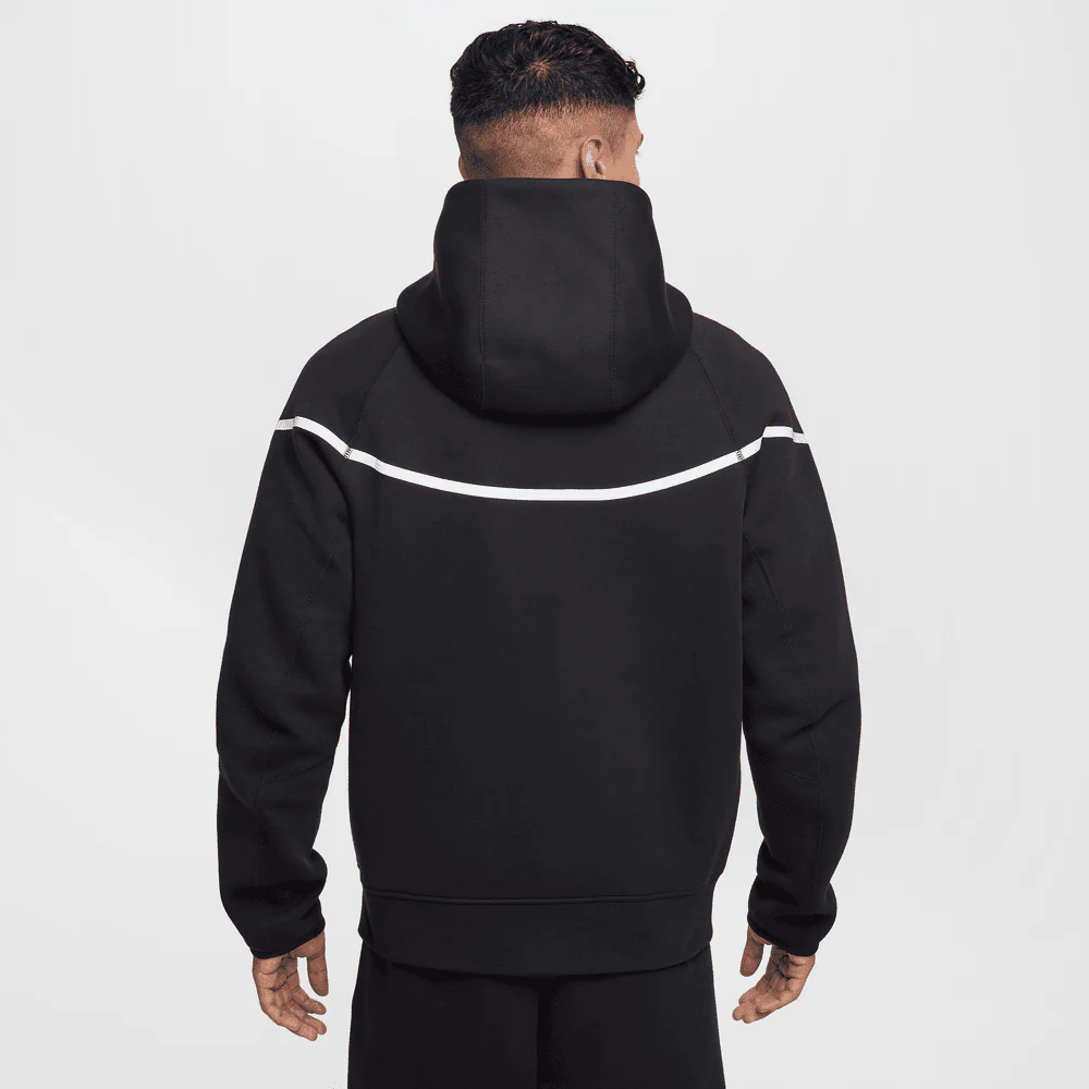 Nike Tech Windrunner Fleece Full-Zip Jacket 'Black/Bemis Silver' - Image 2