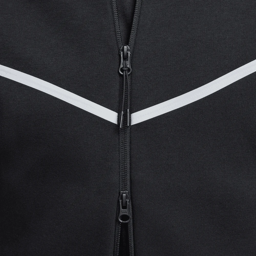 Nike Tech Windrunner Fleece Full-Zip Jacket 'Black/Bemis Silver' - Image 4