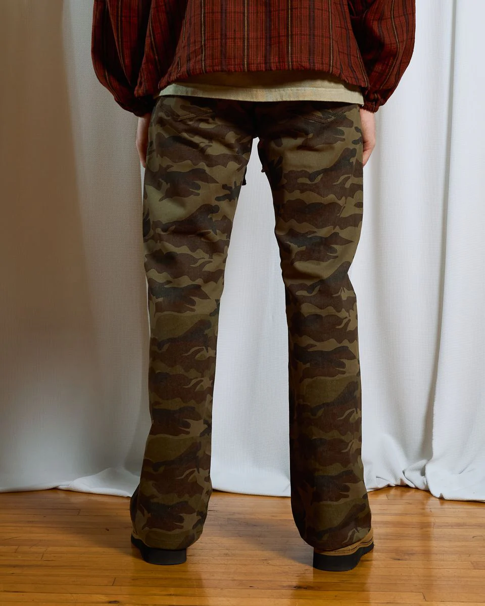 Pleasures Camo Flare Jeans - Image 4