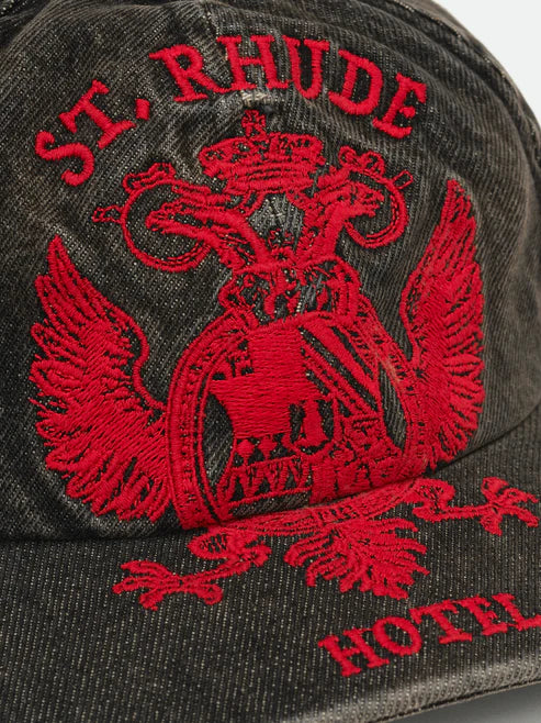 Rhude St Rhude Seal Denim Curved Brim Hat - Image 3