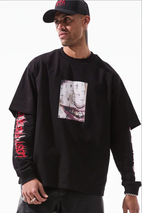 RTA Black Cross Grillz Tee - Image 3