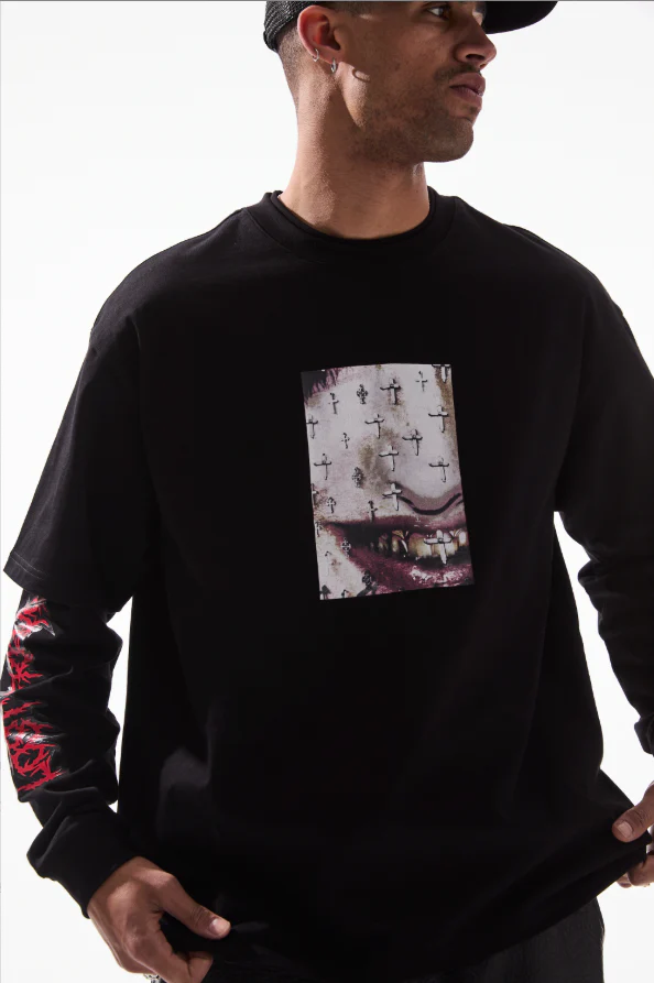 RTA Black Cross Grillz Tee - Image 4
