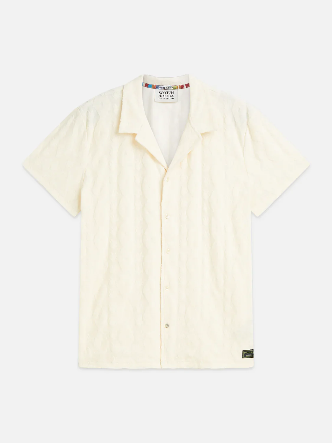 Scotch & Soda Terry Jacquard Regular-Fit Short-Sleeved Shirt