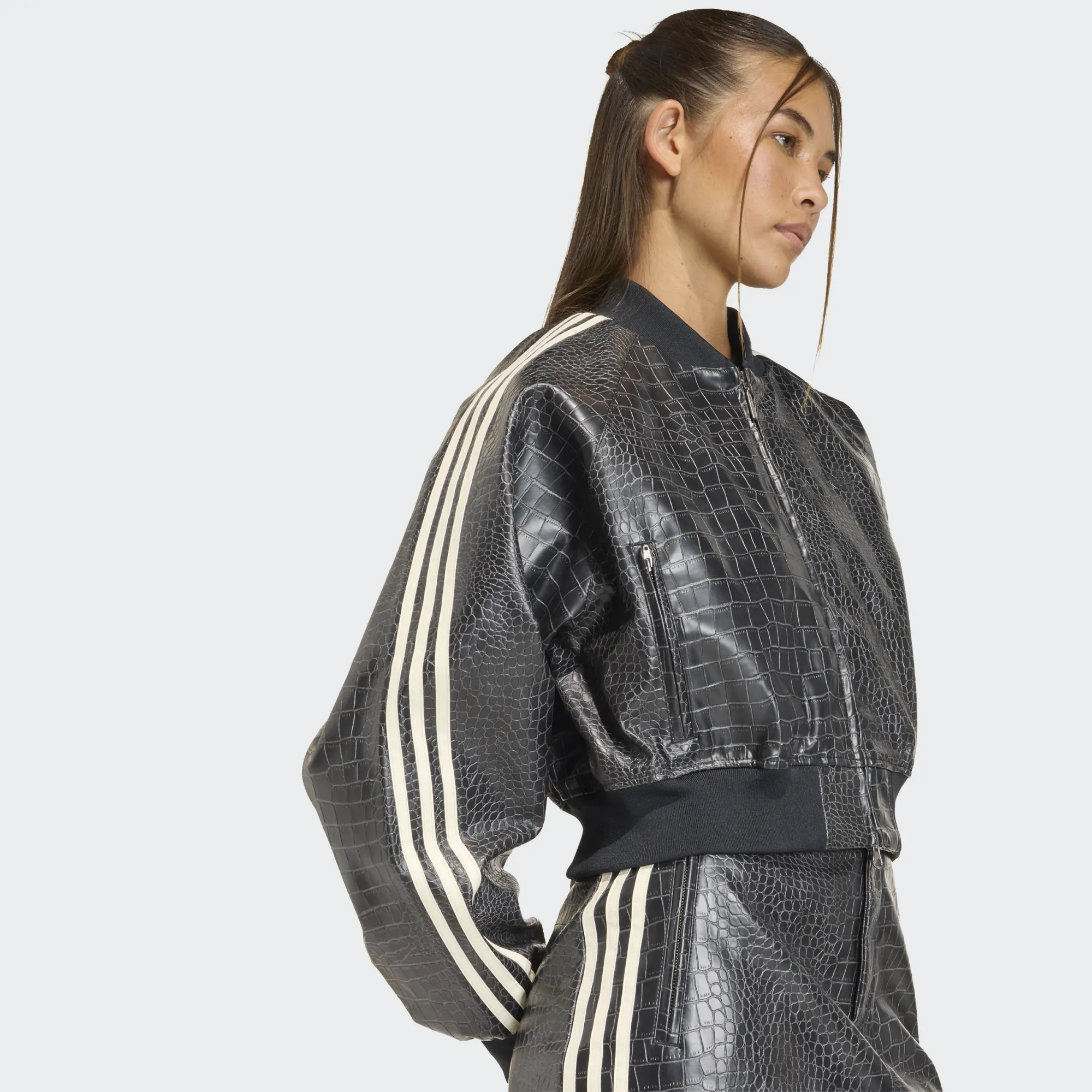 Wmns Adidas SST Pleather Jacket - Image 4