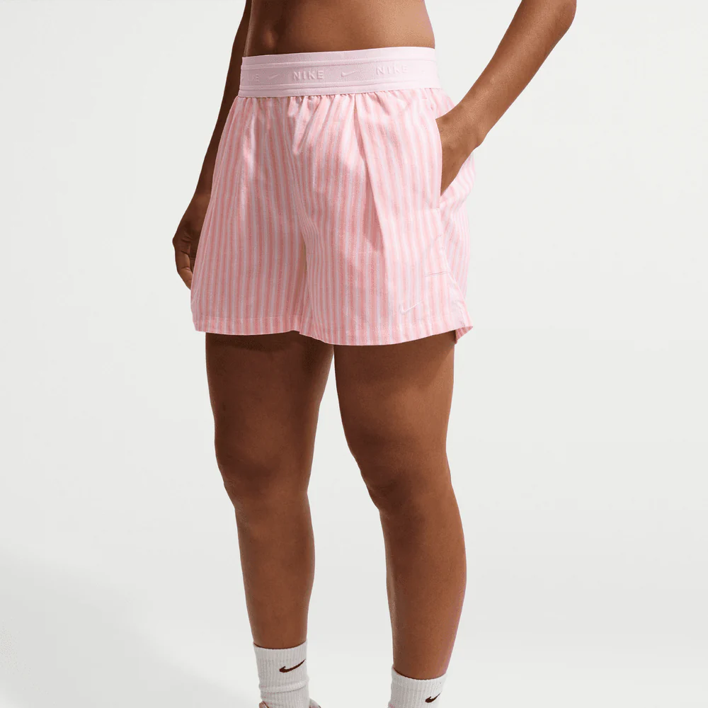 Wmns Nike Sportswear Chill Poplin Loose Stripe Shorts - Image 3