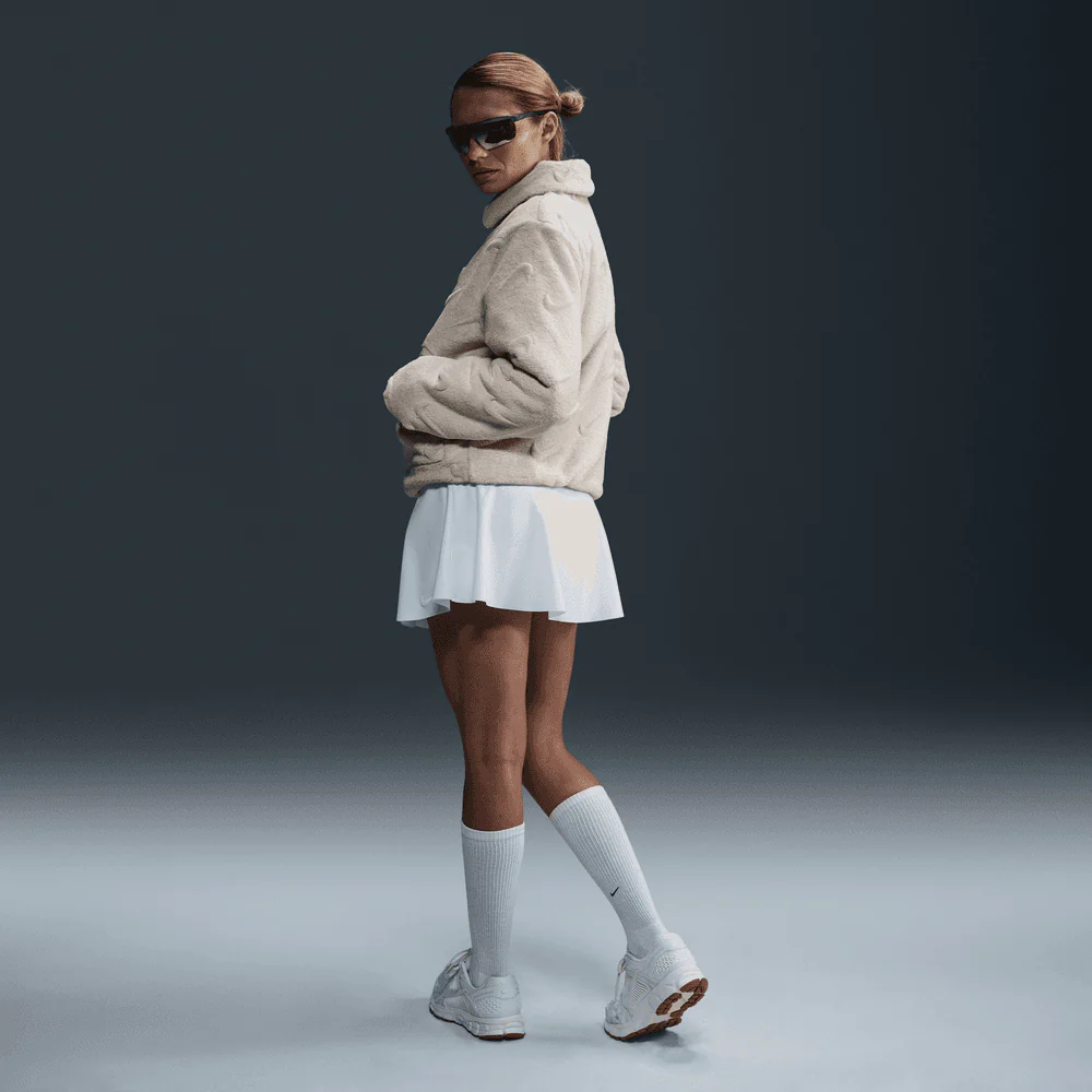 Wmns Nike Sportswear Essential Loose Printed Faux Fur Jacket - Image 3